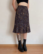 Vintage paisley midi skirt (L)