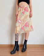 Vintage floral midi skirt (M/L)