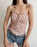 Floral corset top (2XS)