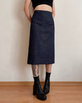 Vintage denim midi skirt (5XL/6XL)