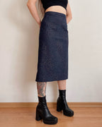 Vintage denim midi skirt (5XL/6XL)