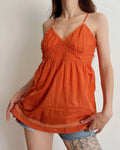 Orange cami top (XS)