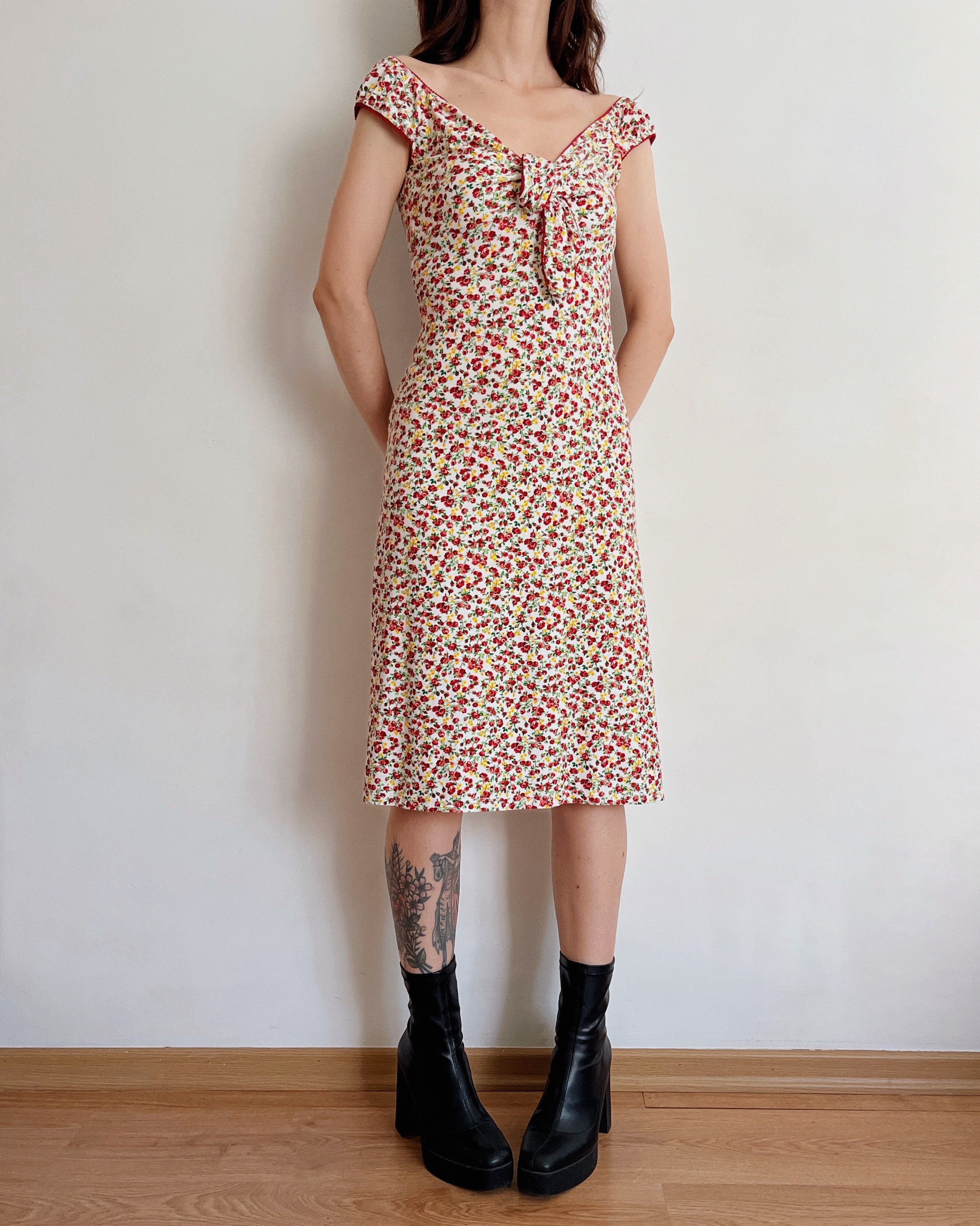 Midi floral dress (XS/S)