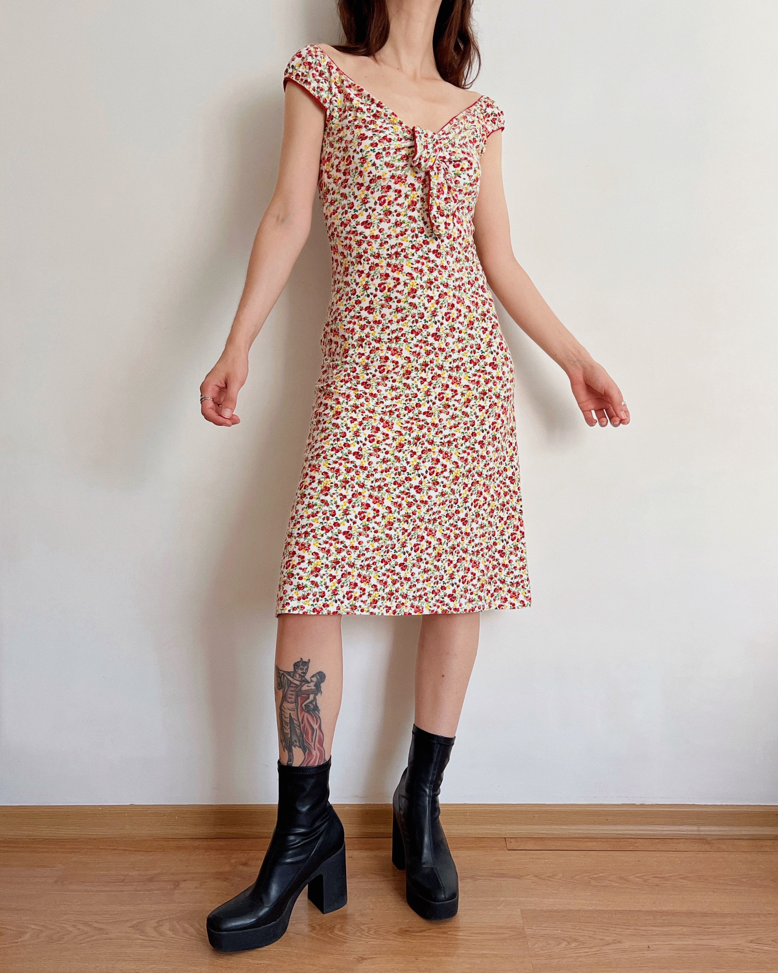 Midi floral dress (XS/S)
