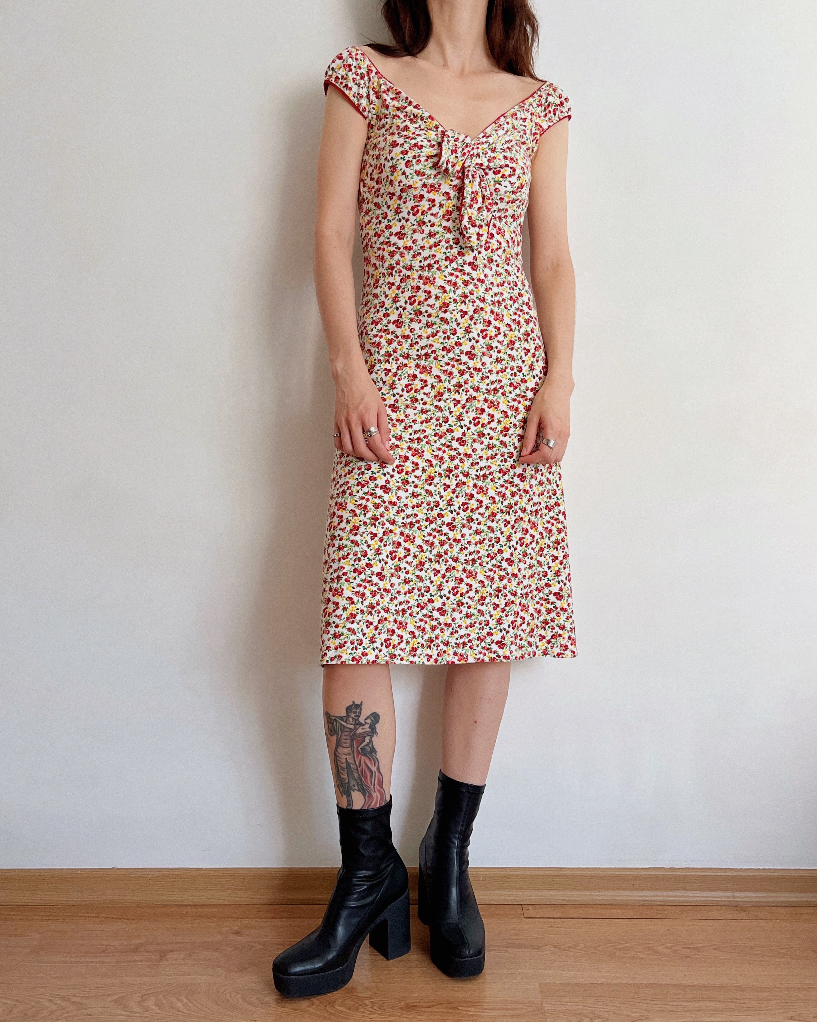 Midi floral dress (XS/S)