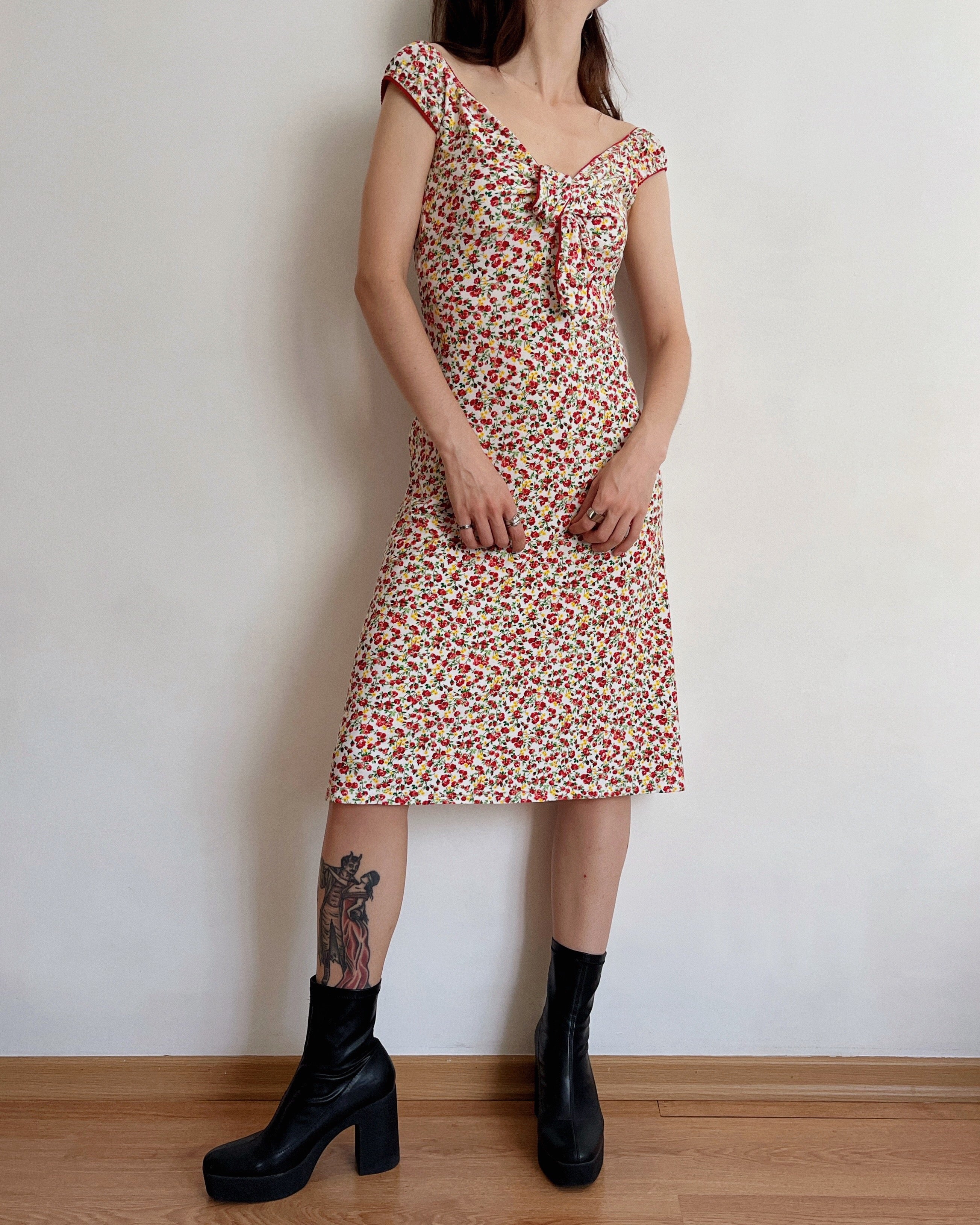 Midi floral dress (XS/S)
