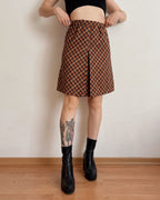 Vintage plaid midi skirt (3XS/2XS)