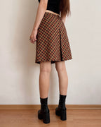 Vintage plaid midi skirt (3XS/2XS)