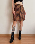 Vintage plaid midi skirt (3XS/2XS)