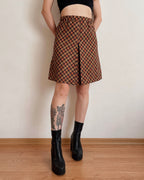 Vintage plaid midi skirt (3XS/2XS)