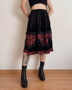 Velvet midi skirt (XS-XL)