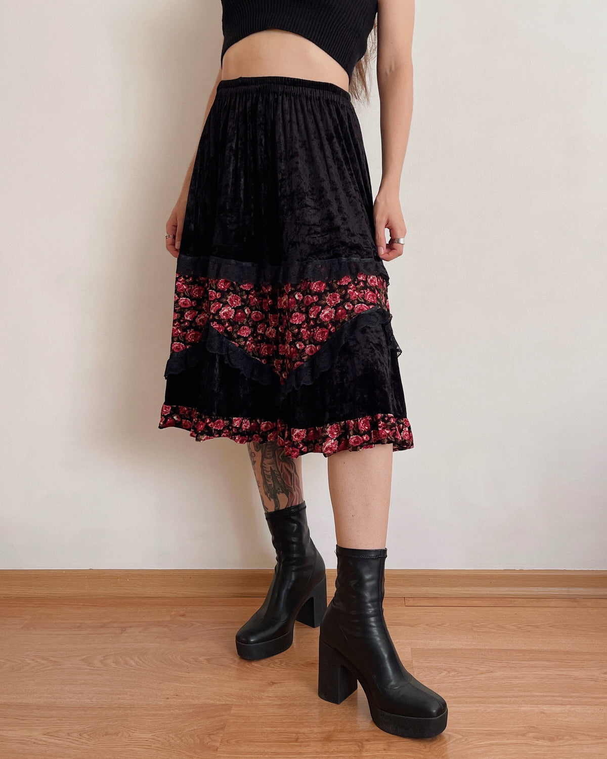 Velvet midi skirt (XS-XL)