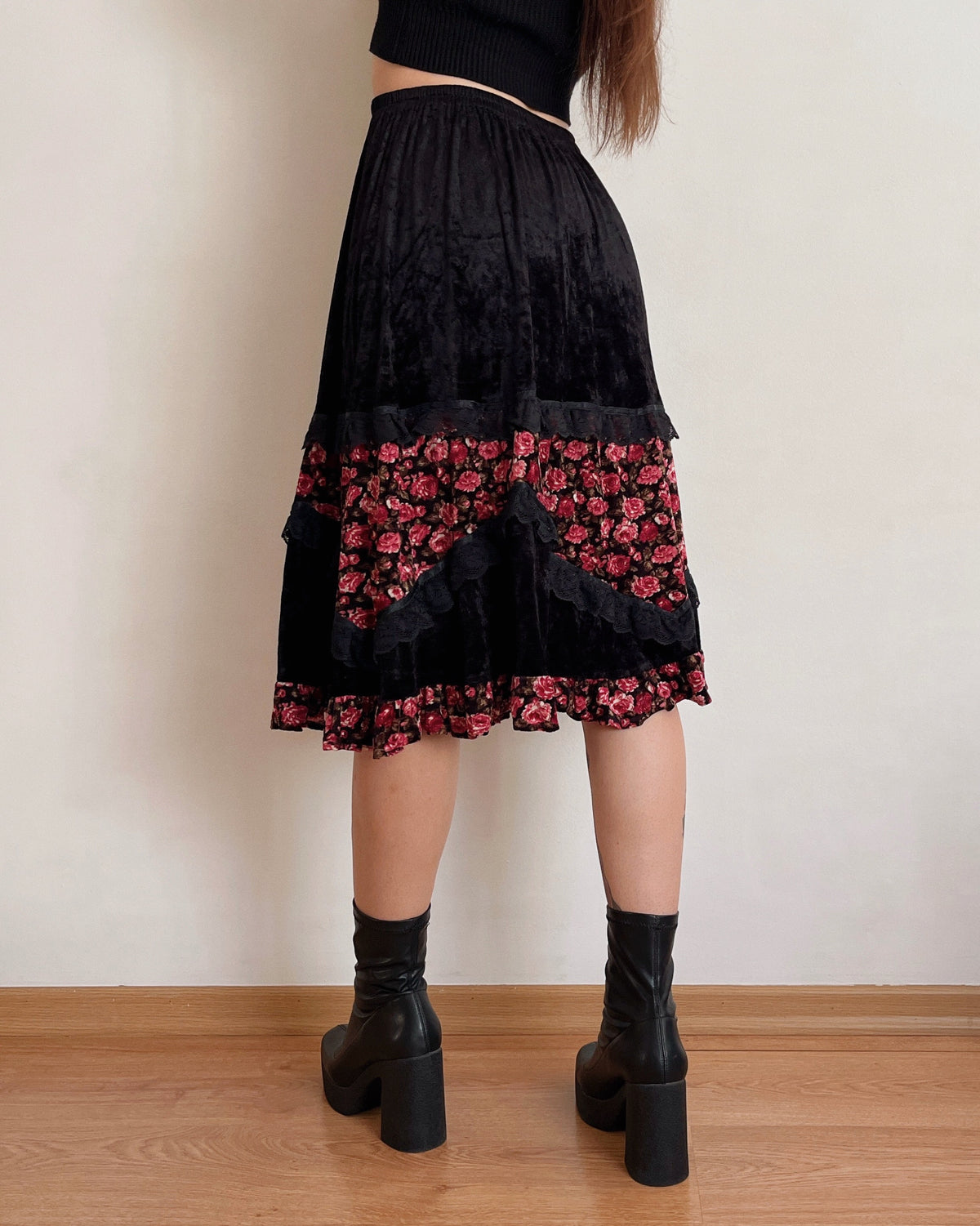Velvet midi skirt (XS-XL)