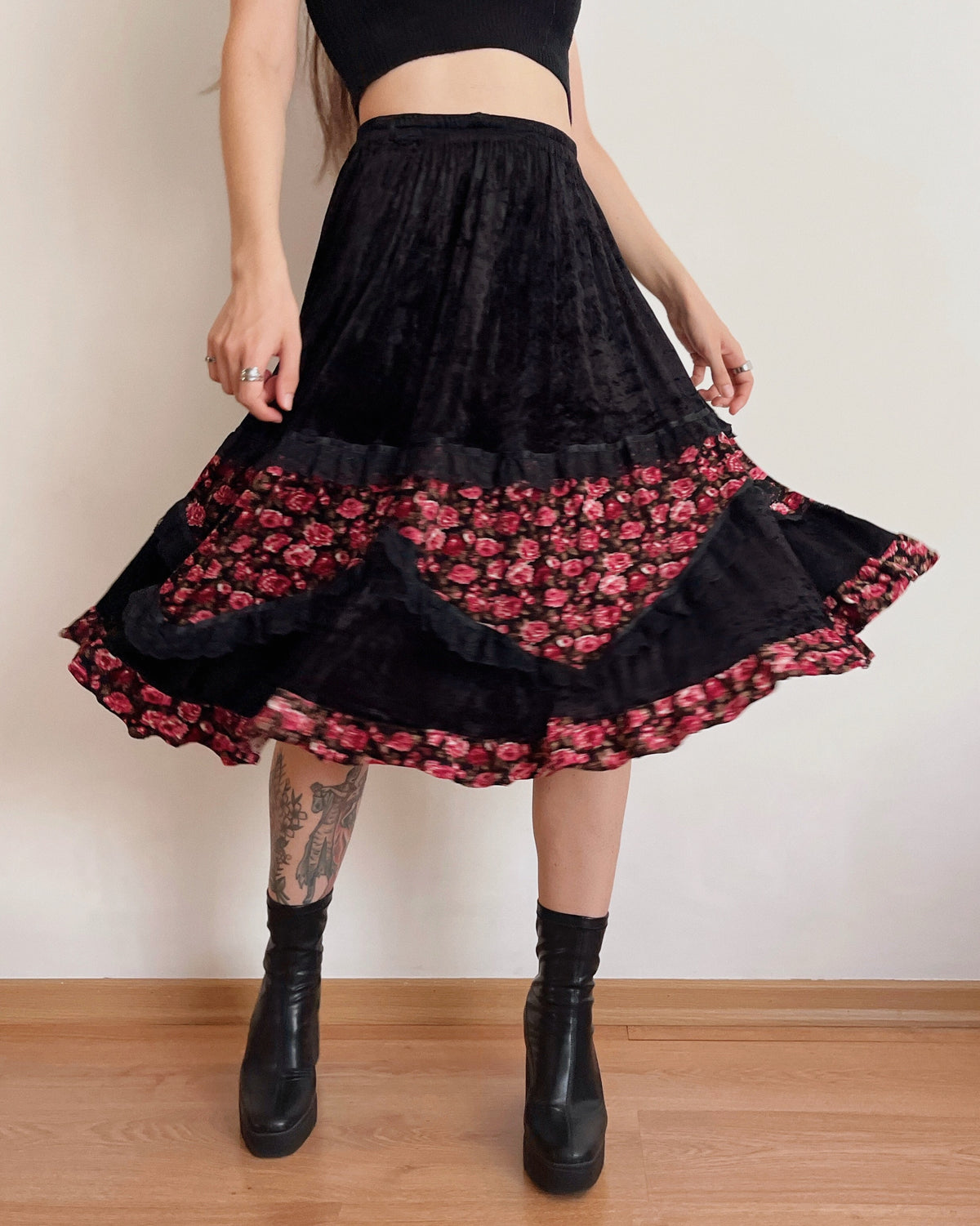 Velvet midi skirt (XS-XL)