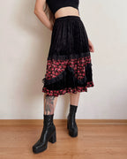 Velvet midi skirt (XS-XL)
