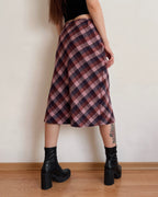 Plaid midi skirt (M)
