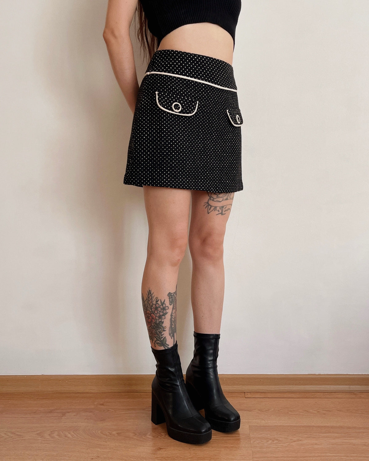 Polkadot mini skirt (XS)