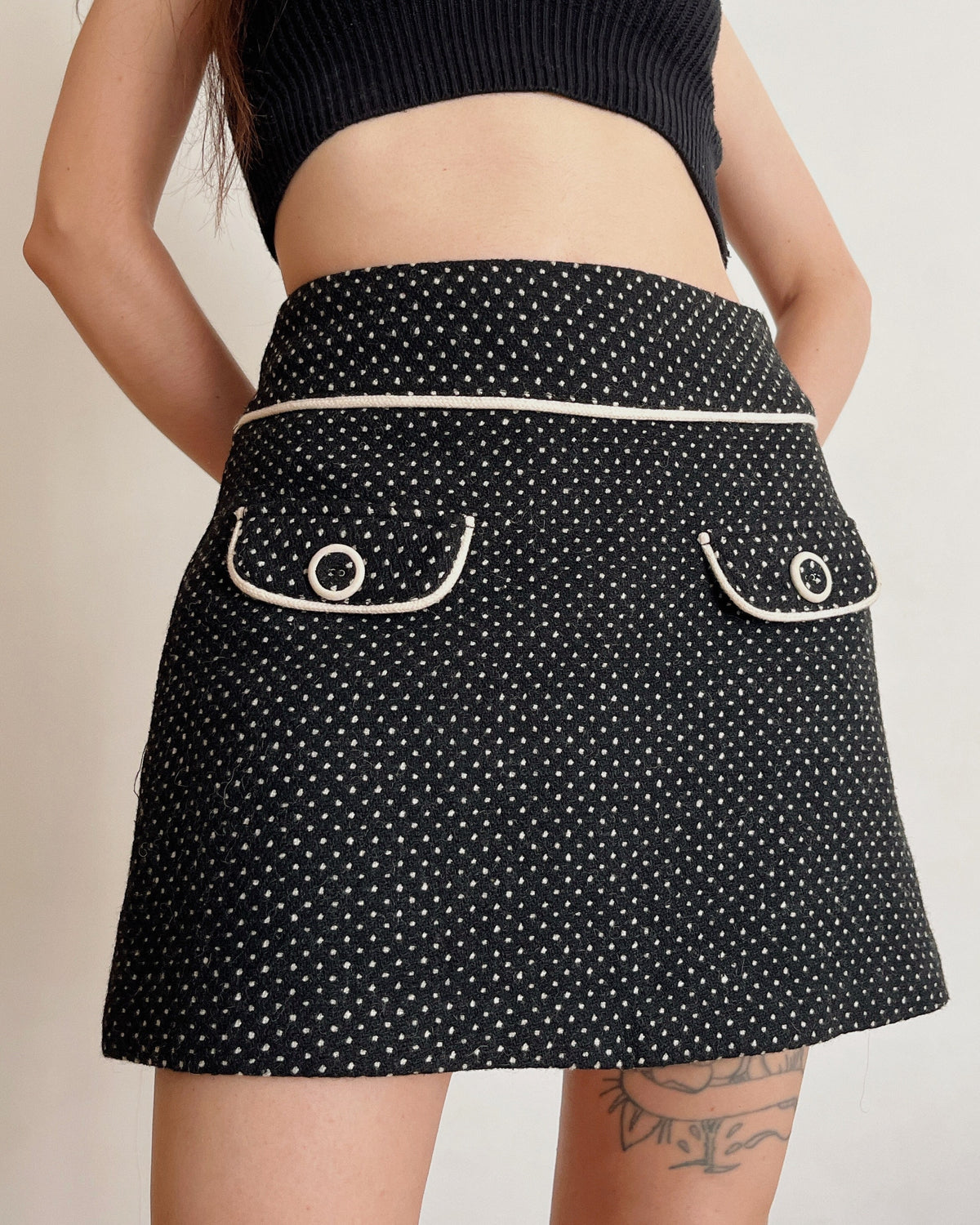 Polkadot mini skirt (XS)