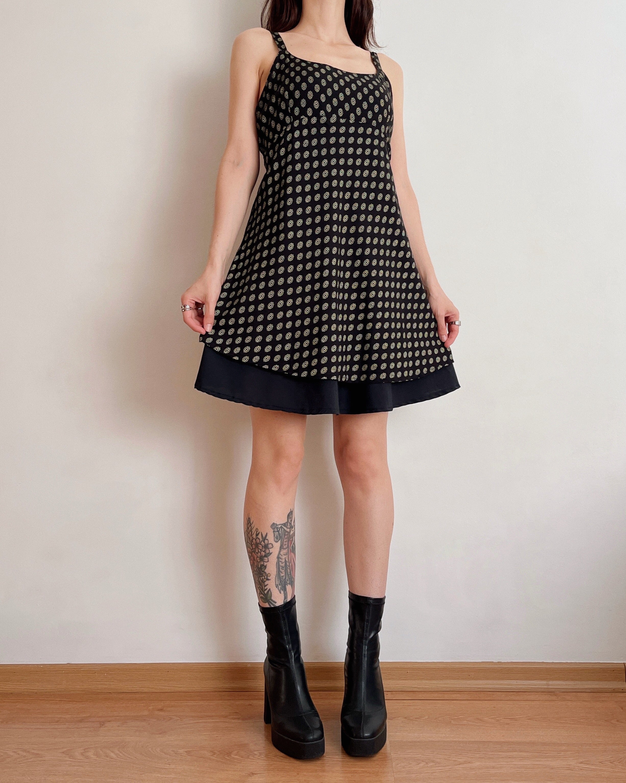 Vintage empire waist dress (M)