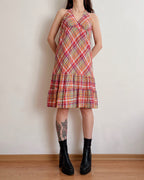 Plaid halter dress (XS/S)