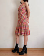Plaid halter dress (XS/S)