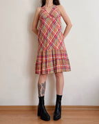 Plaid halter dress (XS/S)