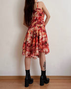 Vintage ruched dress (XS)