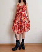 Vintage ruched dress (XS)