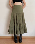 100% cotton tiered skirt (L)