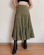 100% cotton tiered skirt (L)