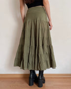 100% cotton tiered skirt (L)