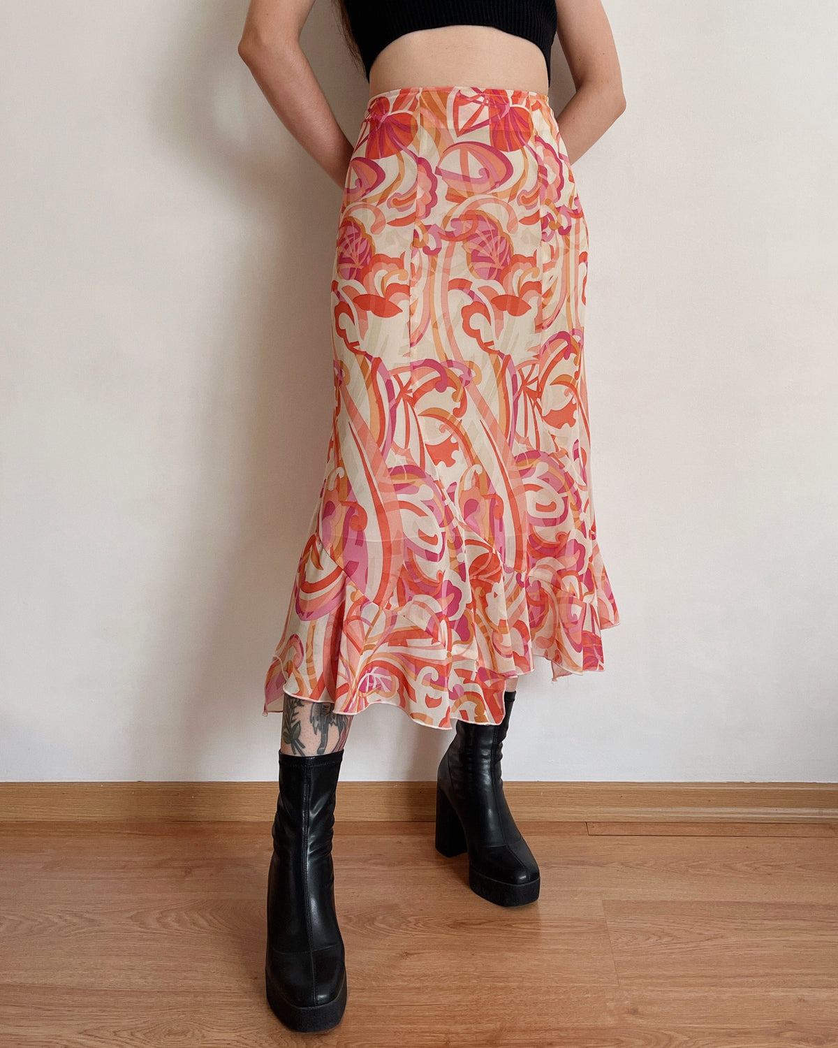 Vintage midi skirt (XL)