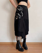 Vintage asymmetric wrap skirt (S-L)