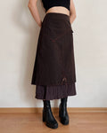 Vintage asymmetric maxi skirt (L)