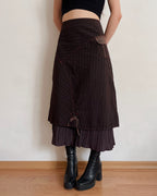 Vintage asymmetric maxi skirt (L)