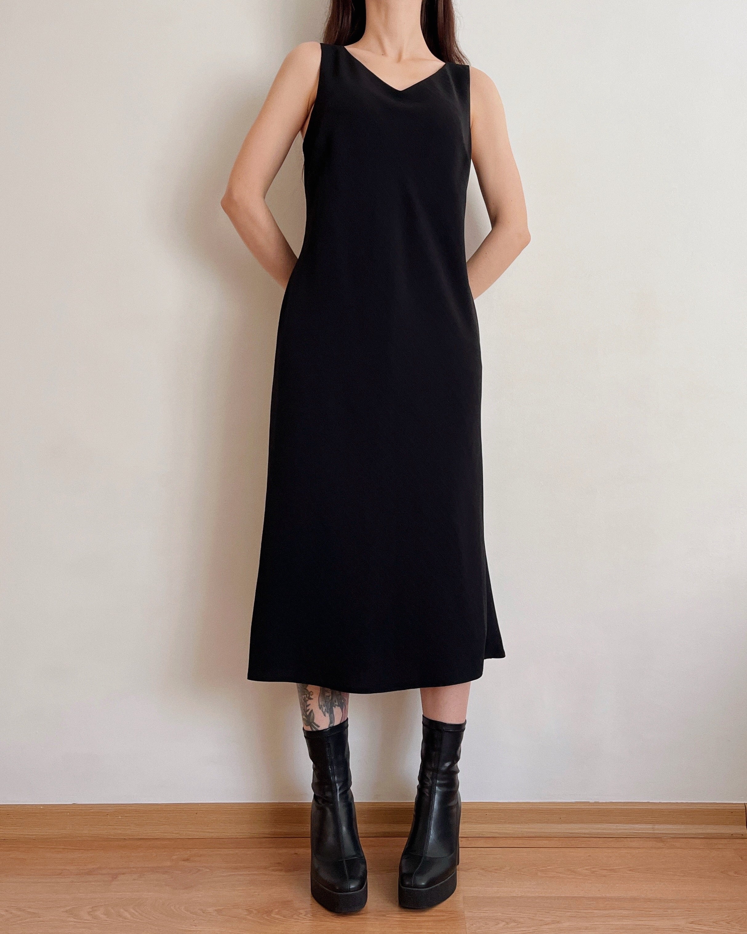 Vintage Laura Ashley pinstripe dress (L)
