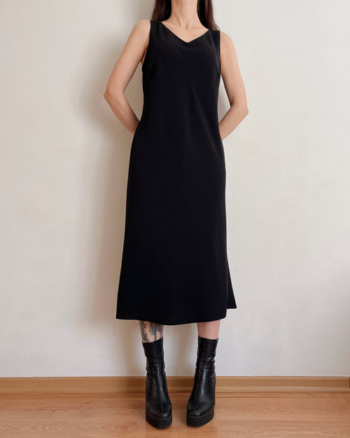 Vintage Laura Ashley pinstripe dress (L)