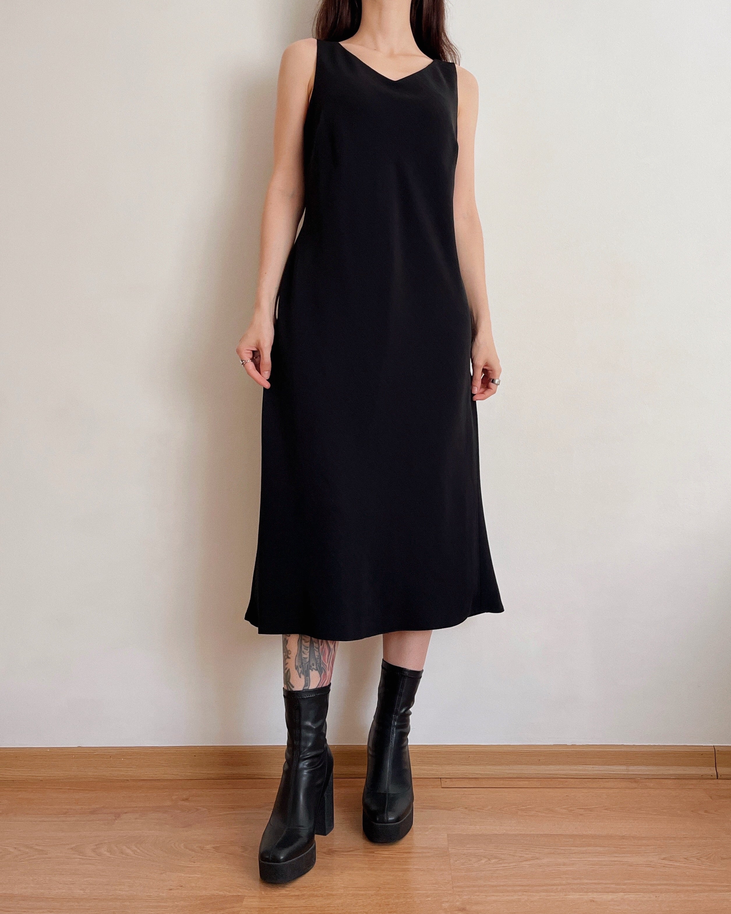 Vintage Laura Ashley pinstripe dress (L)