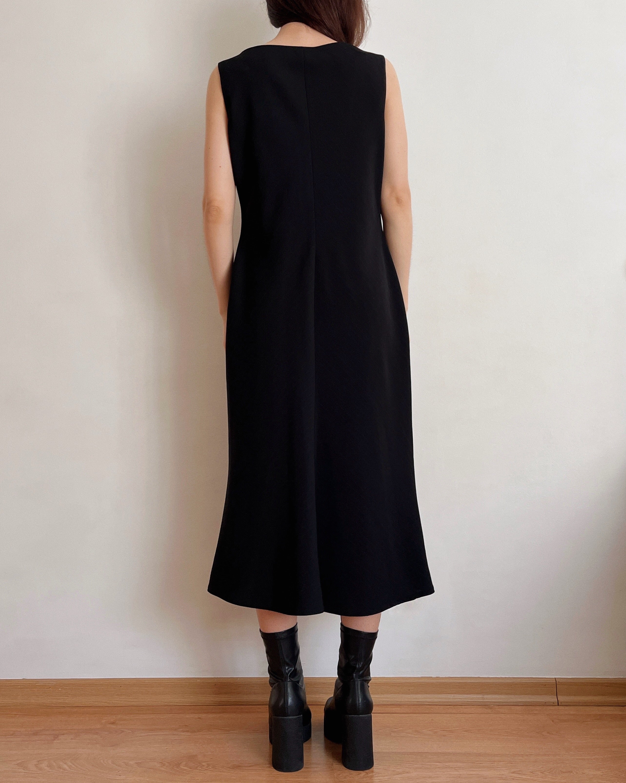 Vintage Laura Ashley pinstripe dress (L)