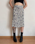 Vintage floral midi skirt (2XL/3XL)