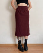 Vintage midi skirt with floral embroidery (5XL/6XL)