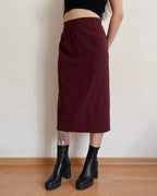Vintage midi skirt with floral embroidery (5XL/6XL)