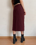 Vintage midi skirt with floral embroidery (5XL/6XL)
