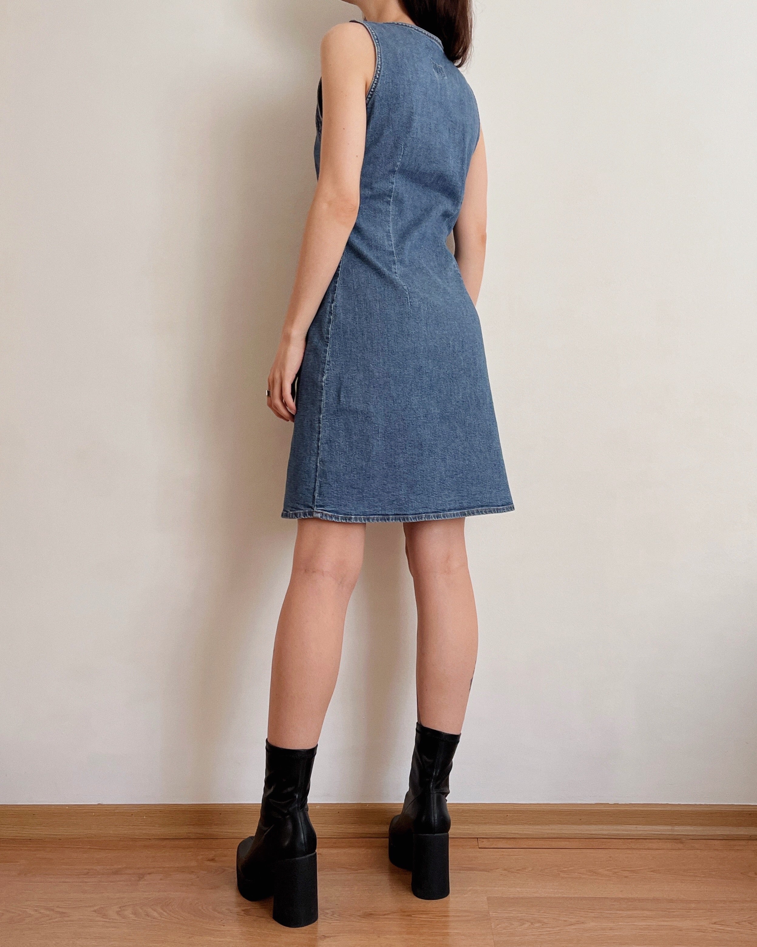 Vintage denim dress (S)