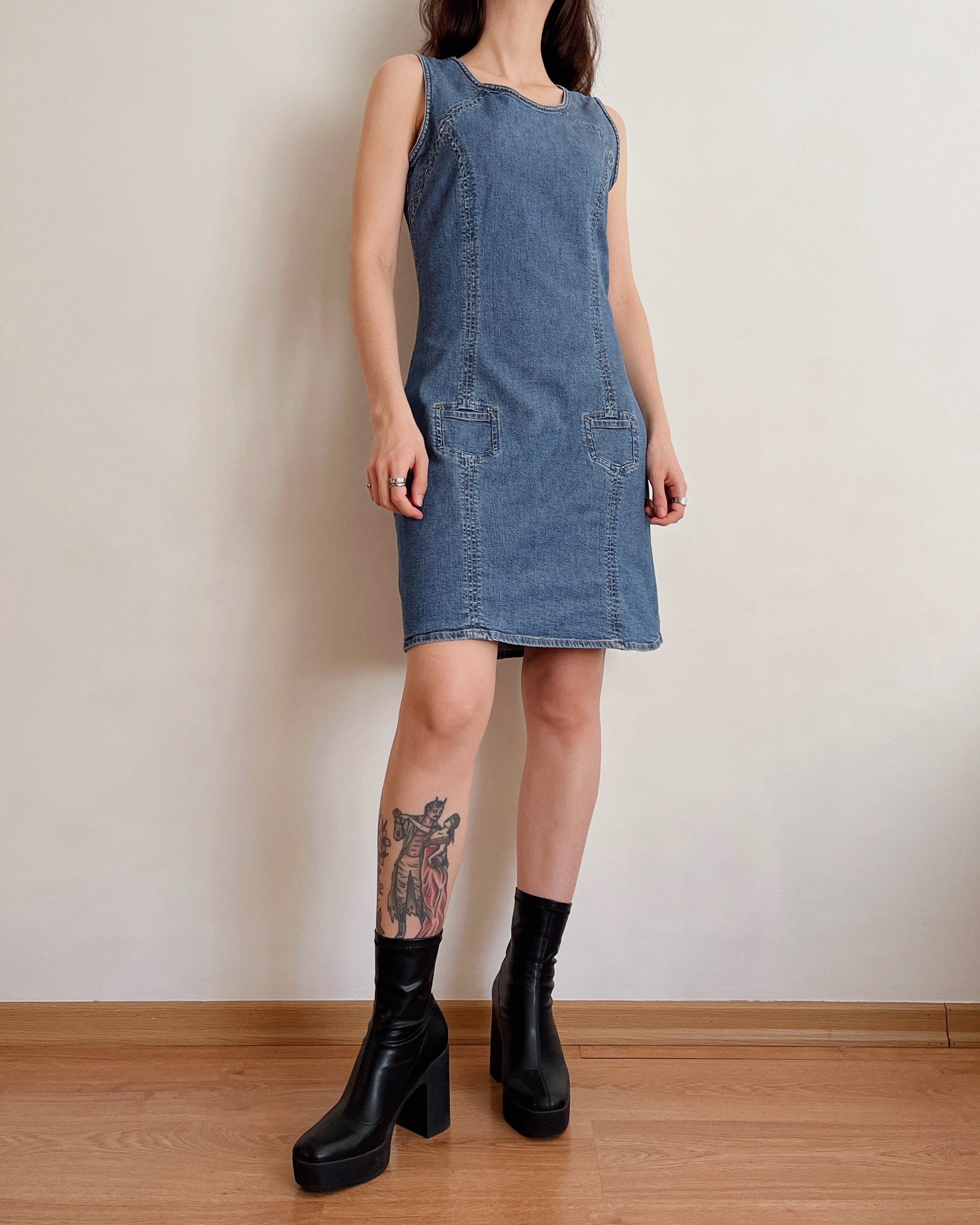 Vintage denim dress (S)