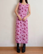 Vintage floral maxi dress (XL)