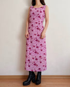 Vintage floral maxi dress (XL)