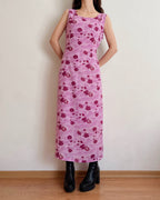 Vintage floral maxi dress (XL)