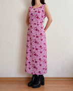 Vintage floral maxi dress (XL)