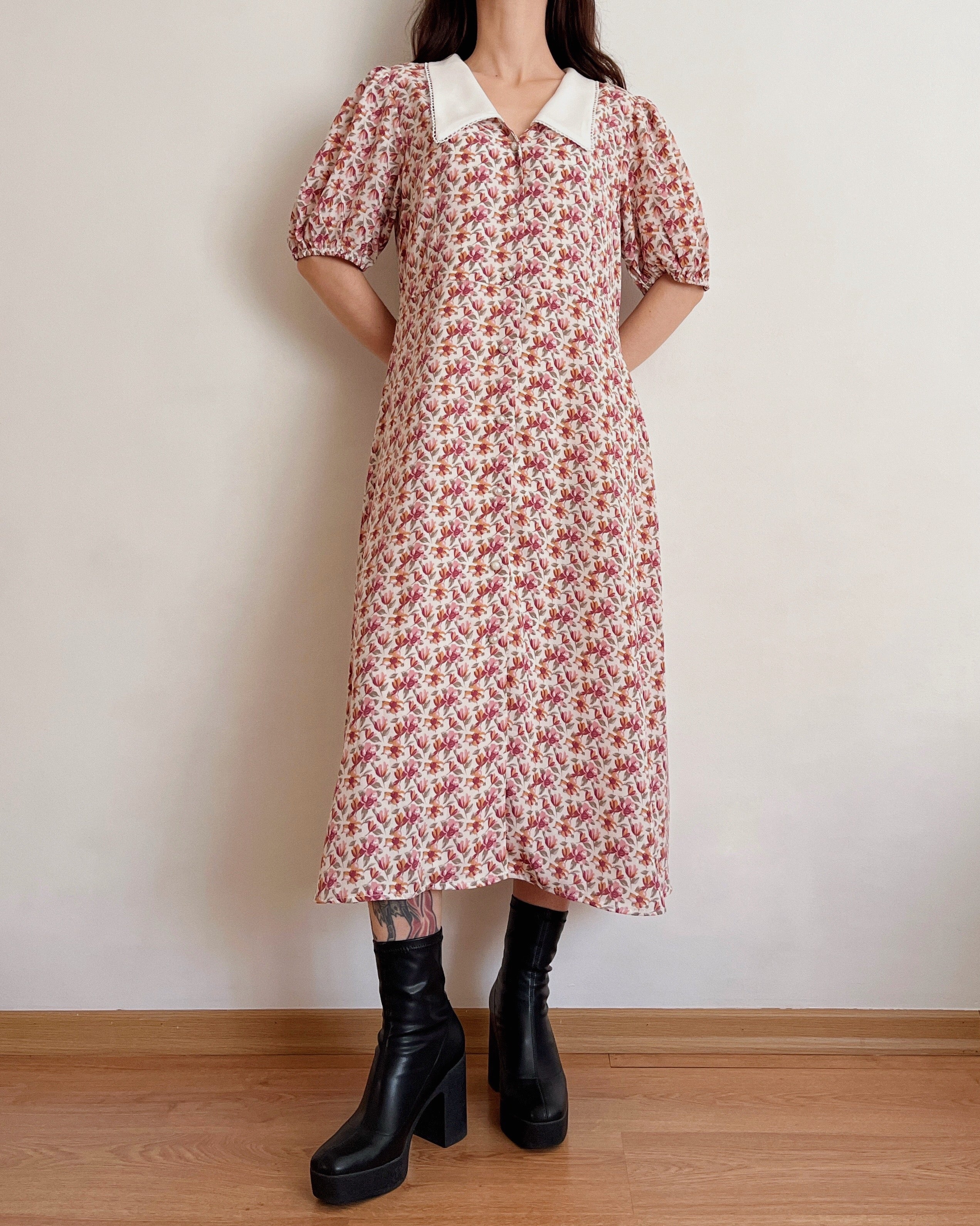 Maxi floral dress (M)